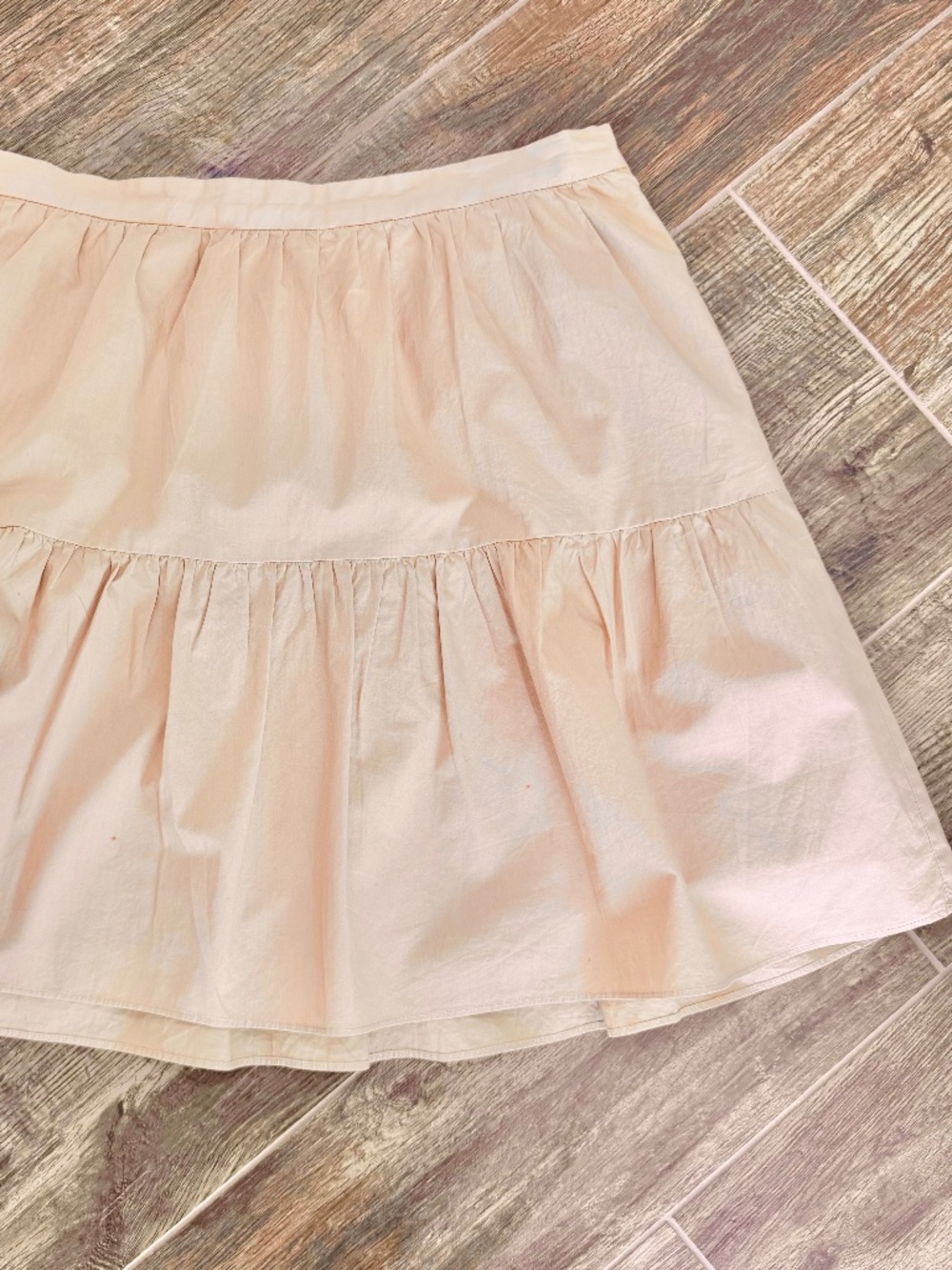 Madewell tan mini skirt size 4
